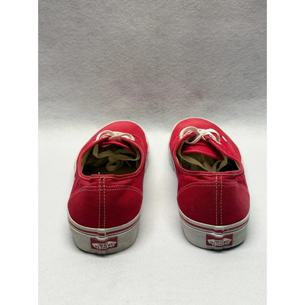 Vans Authentic Red Canvas Low Top Skate Shoes Mens Size 13 VN000EE3RED